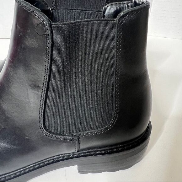 Steve Madden Women's Leopold Black Leather Chelsea Boot size 8.5 - Picture 5 of 9